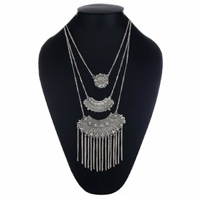 Minha   Afghani Designer Turkish Style Vintage Oxidised German Silver Tribal Necklace Pandeant Antique Jewellery Set For
