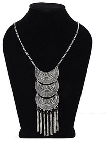 Minha  Turkish Style Vintage Oxidised German Silver Tribal Necklace Set for Women