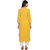 SAVI Cotton V-Neck Women Kurta Yellow