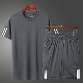 Combo of 29K Grey Casual T-Shirt And Shorts
