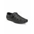 El Paso Mens Black Faux Leather Casual Slip On Sandals