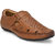 El Paso Mens Tan Faux Leather Casual Slip On Sandals
