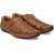 El Paso Mens Tan Faux Leather Casual Slip On Sandals