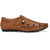 El Paso Mens Tan Faux Leather Casual Slip On Sandals