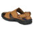 El Paso Mens Tan Artificial Leather Velcro Closure Comfort Casual Sandals