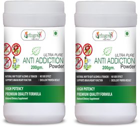 Vringra anti Addiction Powder - Herbal Powder To Stop Addiction - Herbal Anti Addiction Powder 200gm (Pack Of 2)