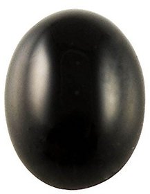 Hoseki Hakik Gemstone Akik Stone 10.20 Ratti Balck Color Oval Shape for Unisex