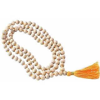                       HOSEKI Natural White (Safed) Tulsi Beads Rosary Japa Mala for Girls Men  Women                                              