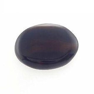                       Hoseki Hakik Gemstone Akik Stone 9.60 Ratti Balck Color Oval Shape for Unisex                                              