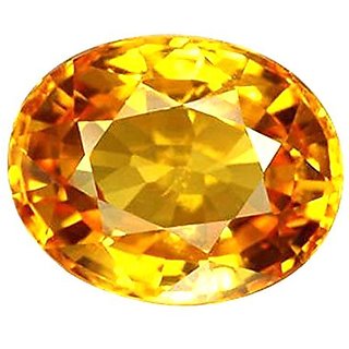                       Gems  Jewels Pukhraj Stone Certified Natural Yellow Sapphire Gemstone 10.25 Ratti                                              