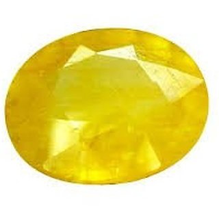                       Hoseki Natural Yellow Sapphire (Pukhraj) 10.25 Ratti for Men  Women by NISHTHA GEMS                                              