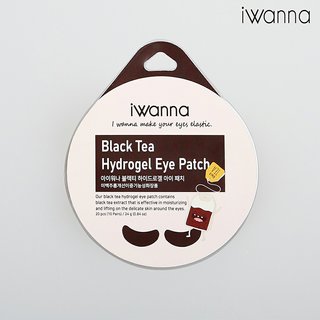 Iwanna Hydrogel Eye Patch - Black Tea - Lifting and Glow for Unisex