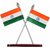 Double Sided Tricolor National Flag For Car Dashboard (Pack of 1)