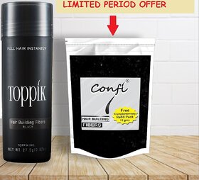 Toppik Hair Building Fiber 27.5 Gm+ Free 12 Gm Confi Refill Pack
