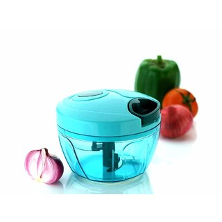 New Handy Mini Plastic Chopper, Handy Vegetable Chopper, Quick Cutter for Kitchen with 3 Stainless Steel Blade