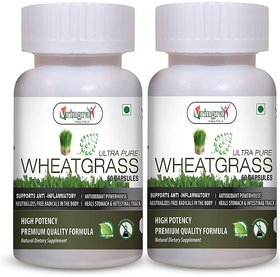 Vringra Wheatgrass Extract Capsules - Wheatgrass Powder For Weight Loss - Wheatgrass Capsules (Pack Of 2)
