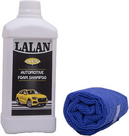 LALAN AFS - Automotive Foam Shampoo ( 500 ML ) + LALAN Microfiber Cloth