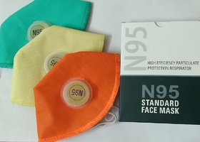 N95 Face Mask AG M3 with Filter valve Pack 3