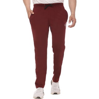 Solid Men Meroon Single Bon Track Pants