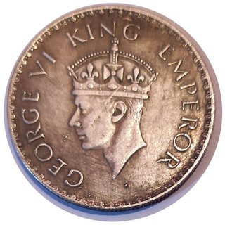 GEORGE VI KING  EMPEROR ONE RUPEE 1939 VF EF COIN SILVER
