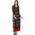 Today Deal Red and Black Crepe Striped and Block Print Pack of 3 Kurtas