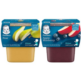 Gerber 2nd Foods for Sitter Combo (Pack of 2) - Apple Blueberry + Pears