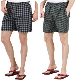 Yellow Tree Premium Quality Checkered ( Pair of Two) Men's  Boy's Boxers For All Purpose.