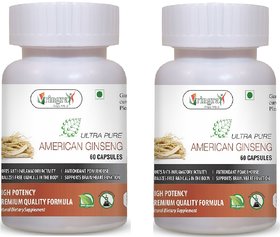 Vringra American Ginseng Capsules - Antioxidant And Anti-inflammatory - Boo