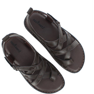 Buy RED ANTZ Brown Men s Leather Sandals Online 999 from ShopClues