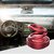 Red Solar Power Rotating Double Ring Perfume Fragrance Air Freshener Aromatherapy For Car Dashboard , Office , Home etc