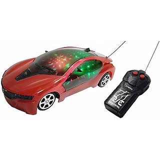 Remote Control Fast Modern Car with 3D Light  (multicolor)