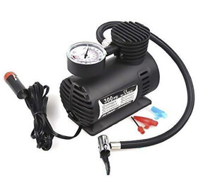 Silver Shine Electric Air Compressor Inflator Pump for car, Bike, tubeless tyre. 12V 300 PSI air Pump for Bicycle, Footb