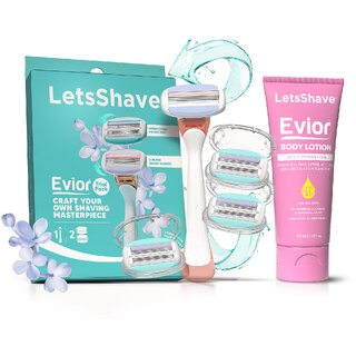 Buy LetsShave Evior 6 Body Razor Value Kit for Sensitive Skin - Pack of ...