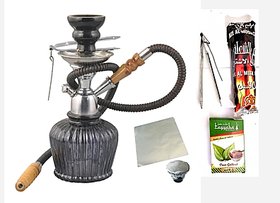 Ira 14 Inch Qt Lite Small Hookah With Foil Flavour Coal And Tong