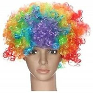 Malinga Wig Colorful Fancy Joker Clown Hair Wig Holi