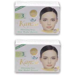                      Kanza Whitening With herbal extracts Soap (Pack of 2, 100g Each)                                              