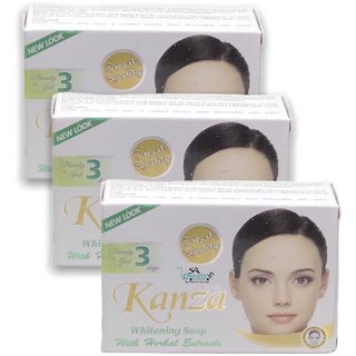                       Kanza Whitening With herbal extracts Soap (Pack of 3, 100g Each)                                              