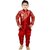 DIGIMART Red Color Art Silk Sherwani Pyjama Set For Boys
