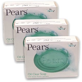                       Imported Pears Oil Clear Soap With Lemon Flower Extracts (Pack Of 3, 125g Each)                                              