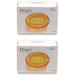                       Imported Pears Pure And Gentle Soap With Natural Oils (Pack Of 2, 125g Each)                                              