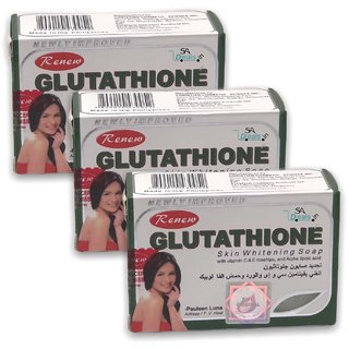                       Renew Glutathhione Skin Whitening Soap 135g (Pack Of 3, 135g Each)                                              