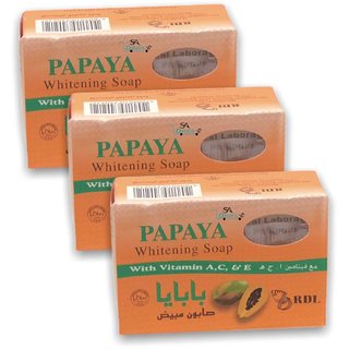 Renew Papaya Fruity Skin Whitening Soap (Pack Of 3, 135g Each)