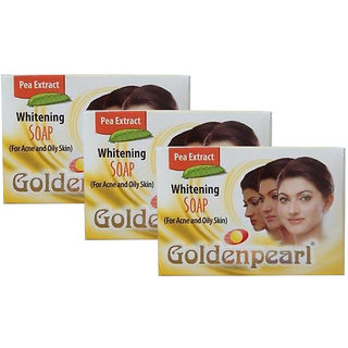 Golden Pearl Whitening for Acne  Oily Soap - 100g (Pack Of 3)