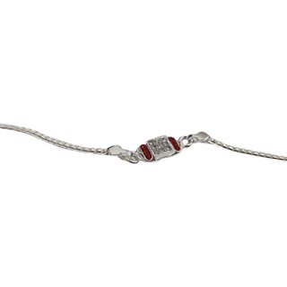                       zircon stone silver rakhi bracelet for raksha bandhan                                              