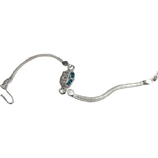 rakhi bracelet for brother and bhabhi ( silver rakhi bracelet ) by Ceylonmine