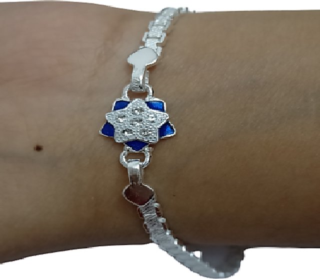 Silver rakhi bracelet for on sale brother