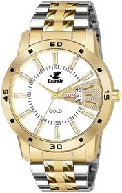 Espoir Analogue Stainless Steel White Dial Day and Date Boy's and Men's Watch - Talent0507