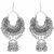 Ibbie Afgani Chand German Silver Oxidized Grey Jhumki Earrings for Women