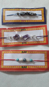 Shubh Sanket Vastu Multicolor Dora Rakhi For Brother  Rakhi Set Pack 3