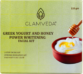 Glamveda Greek Yogurt  Honey Power Whitening Facial Kit (110 g)